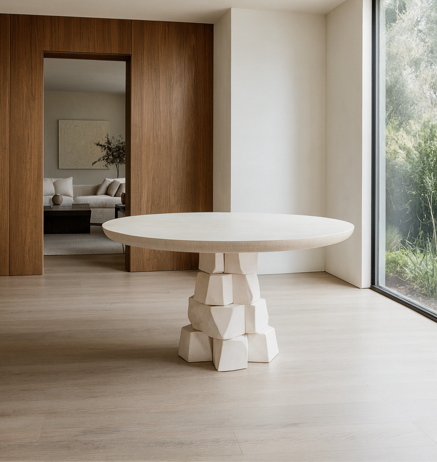 Plastered Stone Dining Table